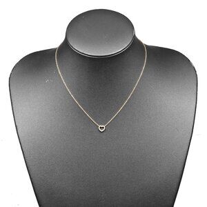 TIFFANY&Co. Metro Heart Necklace K18 Pink Gold/diamond 2g Women